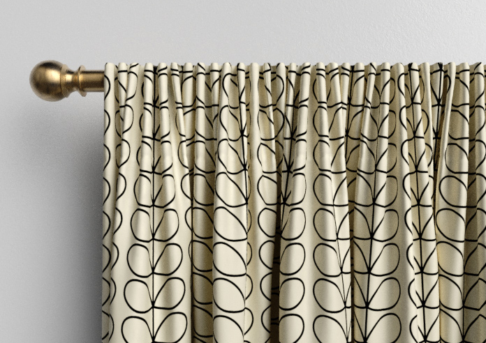 Orla Kiely Linear Stem, Black - Made to Measure Curtains - Image 9
